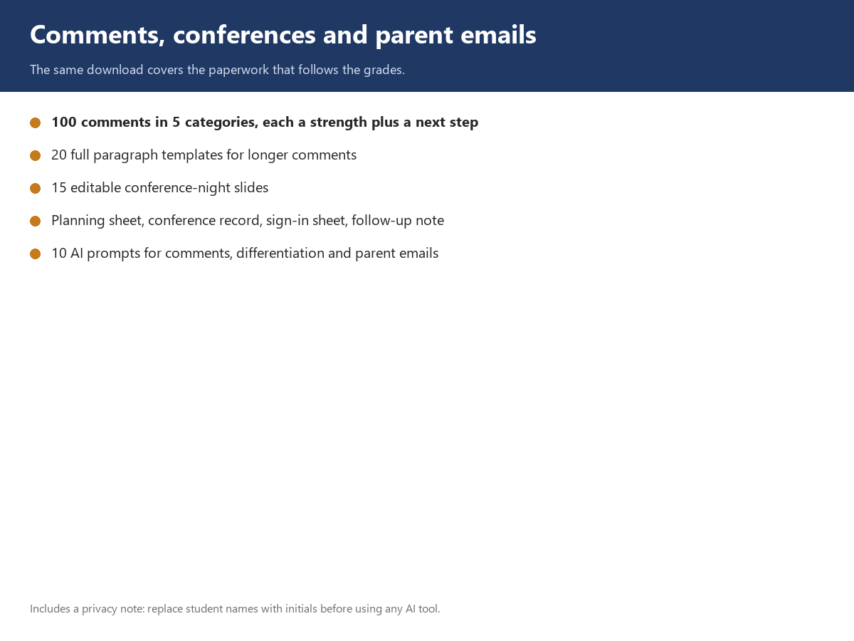 Parent-teacher conference slide deck